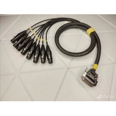 155-MCY-8P    Dsub 25pin <=> 8 XLR 3pin  гнездо Gabreal AM AWG24 U/F 8p PVC